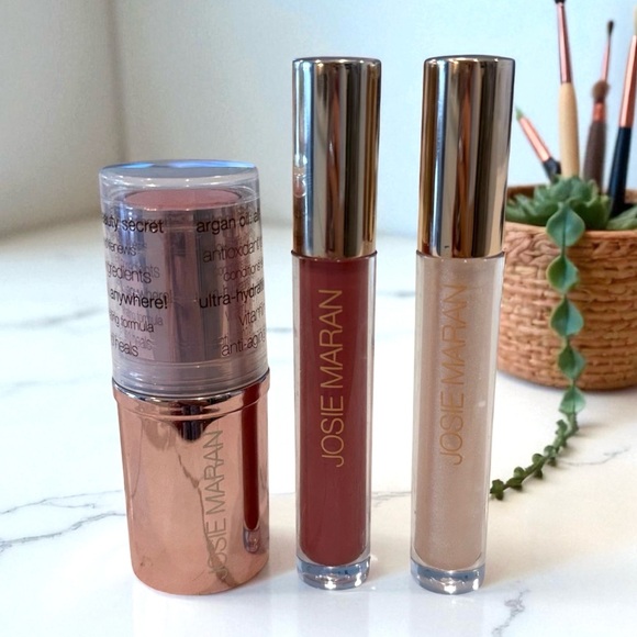 Josie Maran Makeup Bundle Argan Color Stick & Lip Gloss X2 - Picture 1 of 7